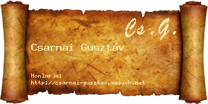 Csarnai Gusztáv névjegykártya